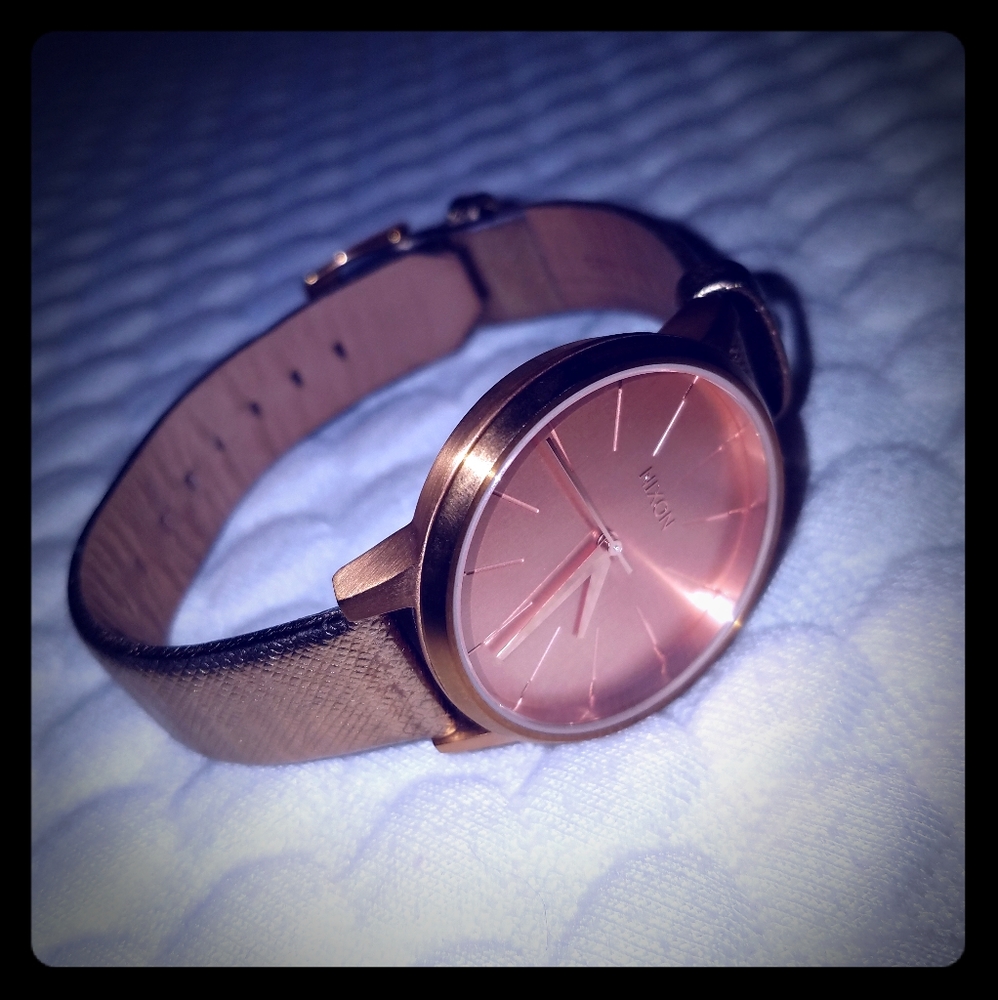 Rose Gold Nixon 'The Kensington' Watch